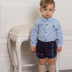 CONJUNTO NIÑO 2 PIEZAS CUADROS ESCOCES DOLCE PETIT
