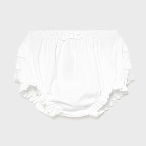 BRAGUITA PUNTO VOLANTES RECIEN NACIDA BLANCA