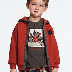 Sudadera con cintas ladrillo mayoral mini