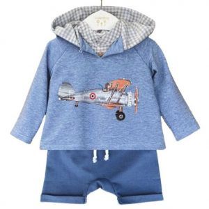 Conjunto 3 piezas Avión Niño Valentina Bebes