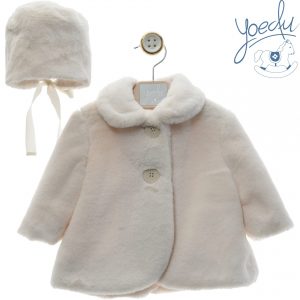 Abrigo Bebe con capota Beige Yoedu