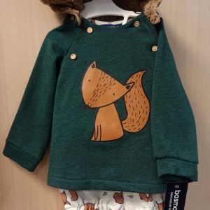 Conjunto Bebe Niño Zorrito Verde Basmarti