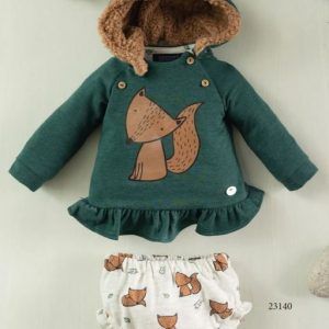 Conjunto Sudadera Zorrito Verde Basmarti