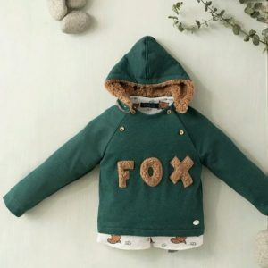 Sudadera Infantil Verde Fox Niño Basmarti