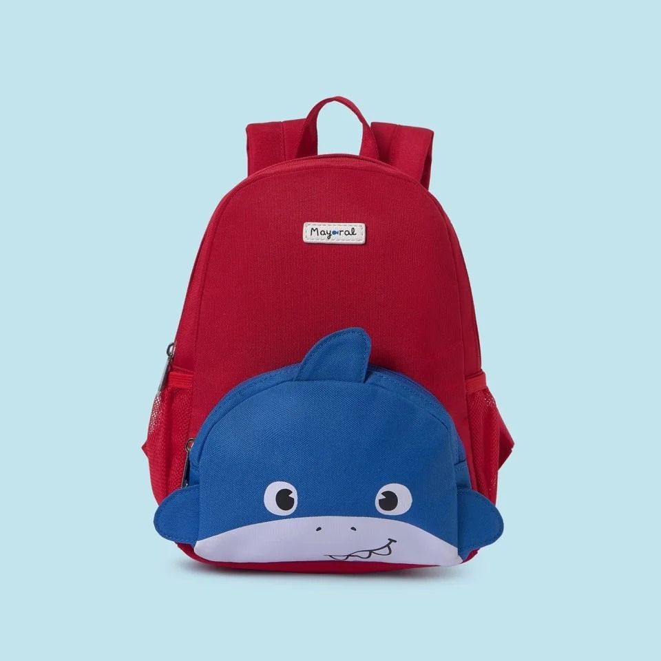 Mochila guardería roja tiburón