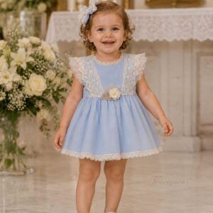Vestido azul tul bebe 0124V