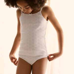 Ysabel Mora camiseta infantil calada blanca