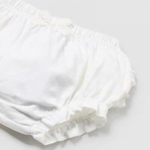 Cubrepañal volantes blanco