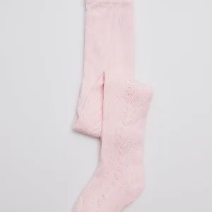 Ysabel Mora leotardo calado perlé rosa