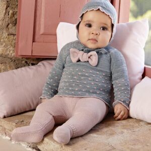 Juliana Conjunto Punto 3Pzas motas combinadas Gorro 24564