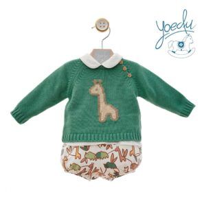 Conjunto 3 Piezas Bebé Niño Jirafa Verde Yoedu Referencia 0203 Jirafa