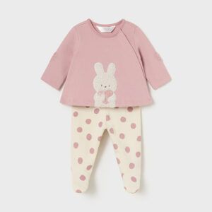 Conjunto polaina estampada y camiseta recién nacida Ref. 14-02504-047 blush