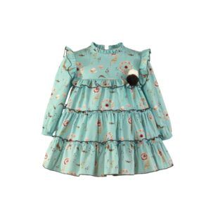 Miranda Vestido Infantil verde claro  036/0604/V