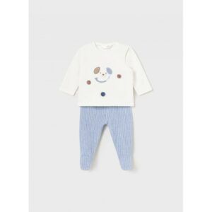 Conjunto polaina y sudadera recién nacido Ref. 14-02510-067 cielo