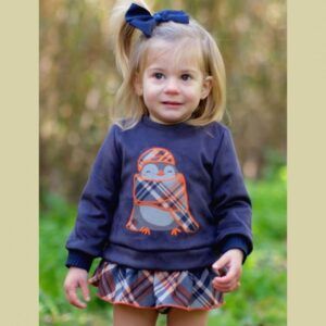 Conjunto niña Pinguino Familia Orange