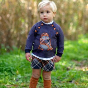 Conjunto 2pzas niño Pinguino Familia Orange