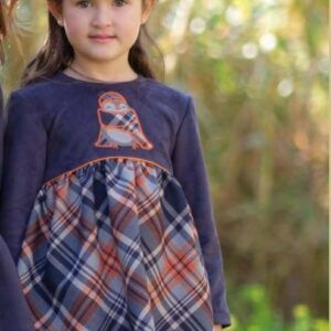 Vestido cuadros  Pinguino  Familia Orange