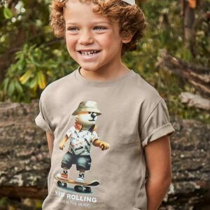 Camiseta animal monopatín niño Ref. 25-03041-069 desierto