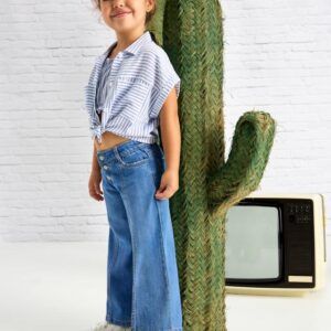 Pantalón vaquero ancho niña Ref. 25-03558-076 medio