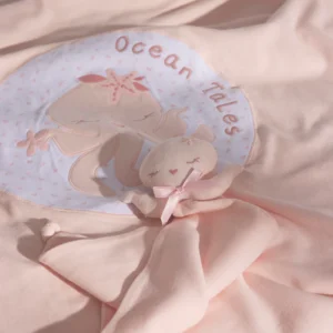 Set manta y doudou bebé Ocean Tales rosa