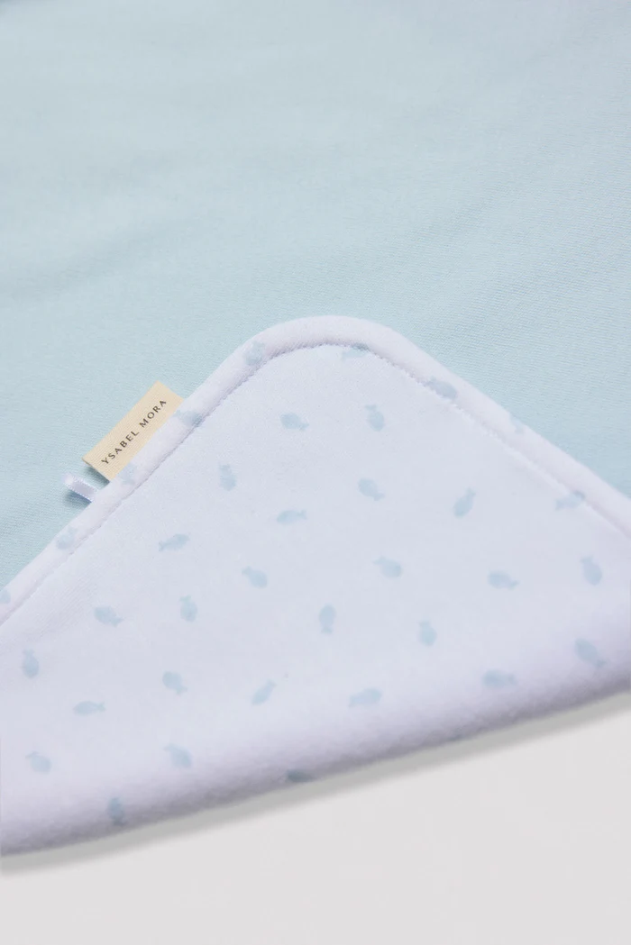 Set bebé manta y doudou Ocean Tales azul - Imagen 6