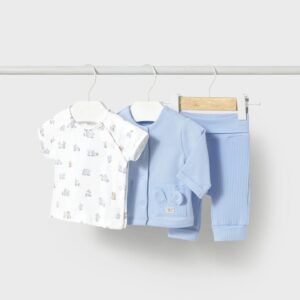 Chándal con camiseta estampada recién nacida Ref. 25-01877-037 cielo