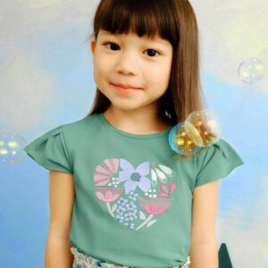 Camiseta dibujo niña Ref. 25-03015-041 menta
