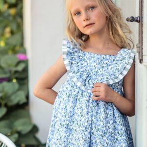 Vestido Infantil Familia Trovador azul