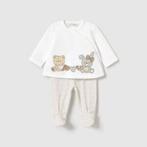 Conjunto polaina y camiseta manga larga estampado recién nacida galleta Ref. 25-01588-010