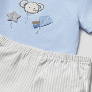 Conjunto 4 piezas pantalón corto recién nacido Ref. 25-01609-015 elefante