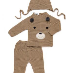 Conjunto 3 pzas 25554 pantalón Cara Oso Cuento" 25554 Tostado Juliana