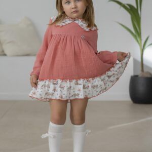 Miranda Vestido Infantil Salmón 38-0603-V
