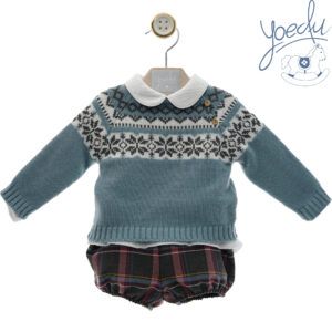 Yoedu Conjunto Baby Azul greca