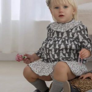 Miranda Vestido con braguita 38/0510/VB gris con perrito