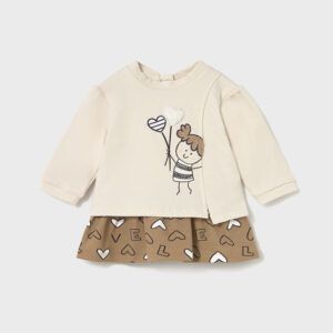 Vestido combinado muñeca recién nacida Ref. 15-02833-058 ceramica