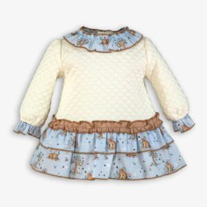 Miranda Vestido Bebe 38/0041/V beige con ositos