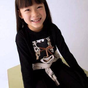 Camiseta niña osito lazo negro  Ref. 15-04010-072
