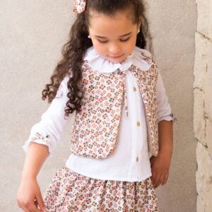 Daniesty Conjunto 3 piezas falda braga chaleco reversible Libby