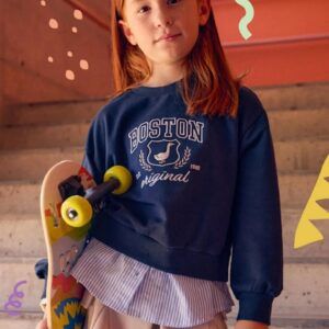 Sudadera combinada niña marino  Ref. 15-04435-031