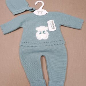 Valentina Bebés Conjunto Oso Verde