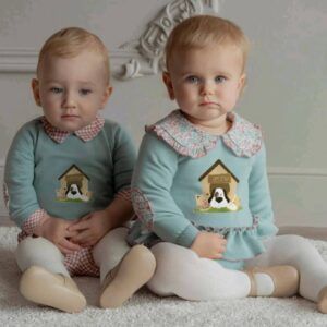 Conjunto bebe niño 38/0037/23 verde perrito Miranda