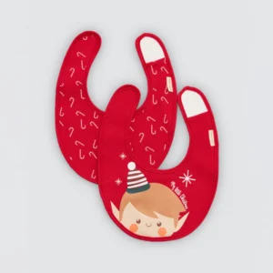 Pack 2 baberos bebé estampados navideños