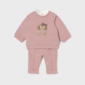 Conjunto pantalón largo y sudadera recién nacida petalo