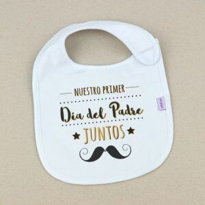 Babero Divertido Nuestro primer día del padre juntos bigote Ref: 124