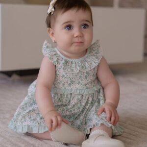 Vestido braguita flores verdes 39/0036/VB Miranda