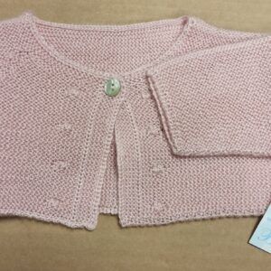 Belén Costales chaqueta perlé rosa palo
