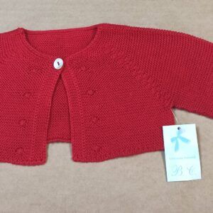 Belén Costales chaqueta perle roja