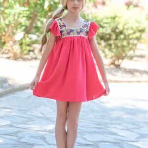 Vestido coral con aplique Vera Moda Infantil