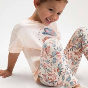 Conjunto legging estampado y camiseta niña salmón Ref. 26-03727-037