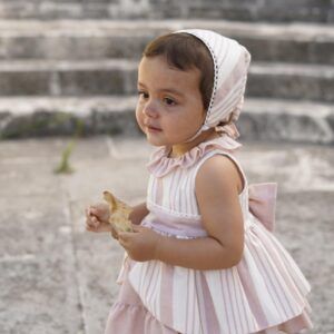 Jesusito rayas rosa con capota Dbb